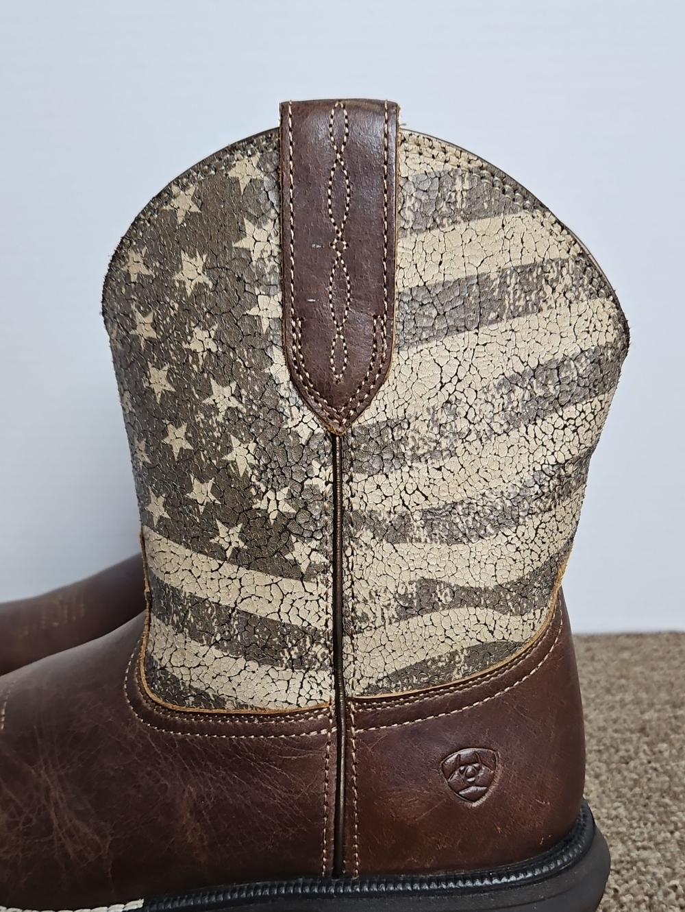 Ariat Anthem Shortie Myra Flag Brown Leather Boots Sz 8 (C Width) - Picture 6 of 10